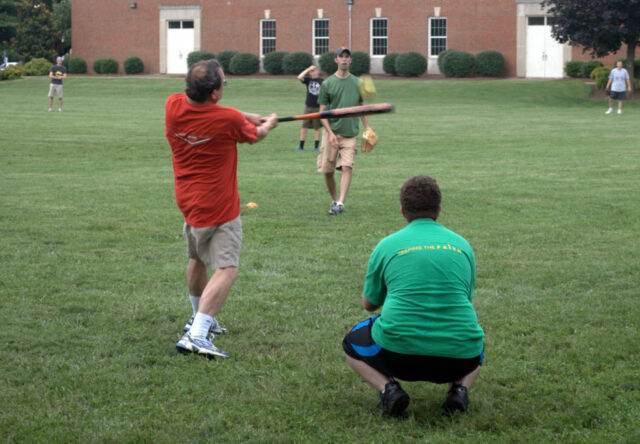 Fred Klind about to hit Luke Ribaudo’s pitch 2013