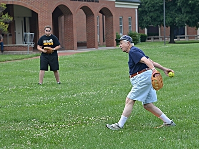 Ron Roth Pitching in Softball Game KBS-2014